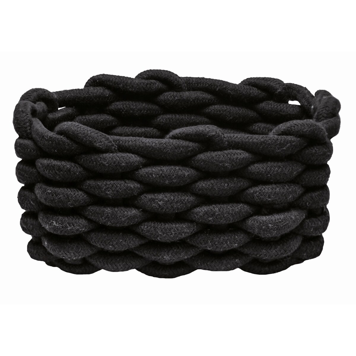 Kleine Wolke Fellone Koszyk łazienkowy sznurek pleciony czarny M