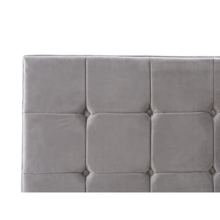 Łóżko welurowe 180 x 200 cm szare AMBERT