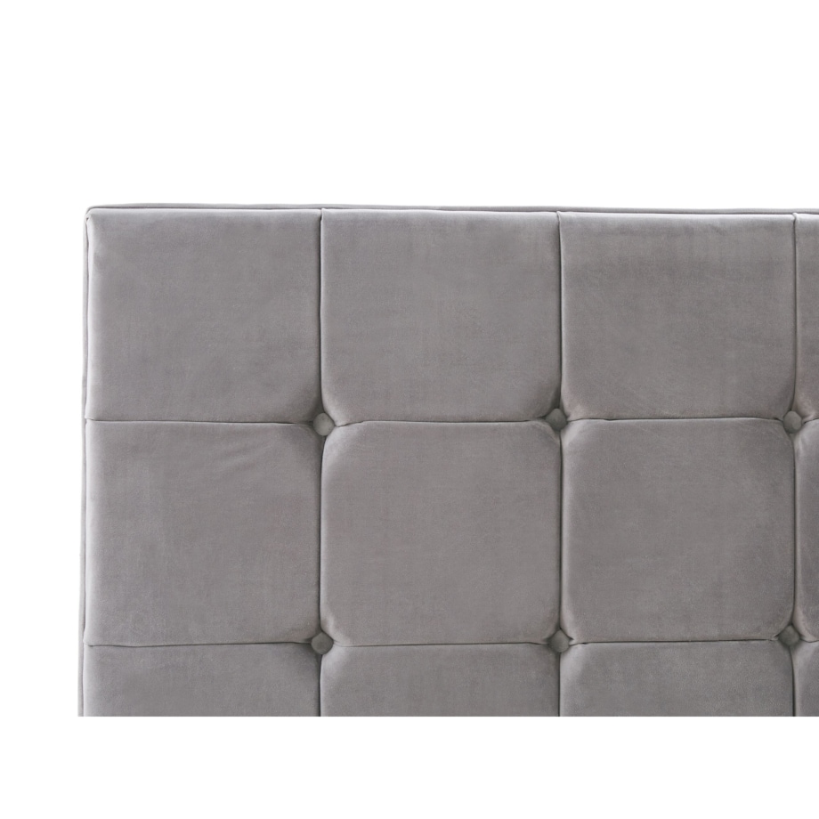 Łóżko welurowe 180 x 200 cm szare AMBERT