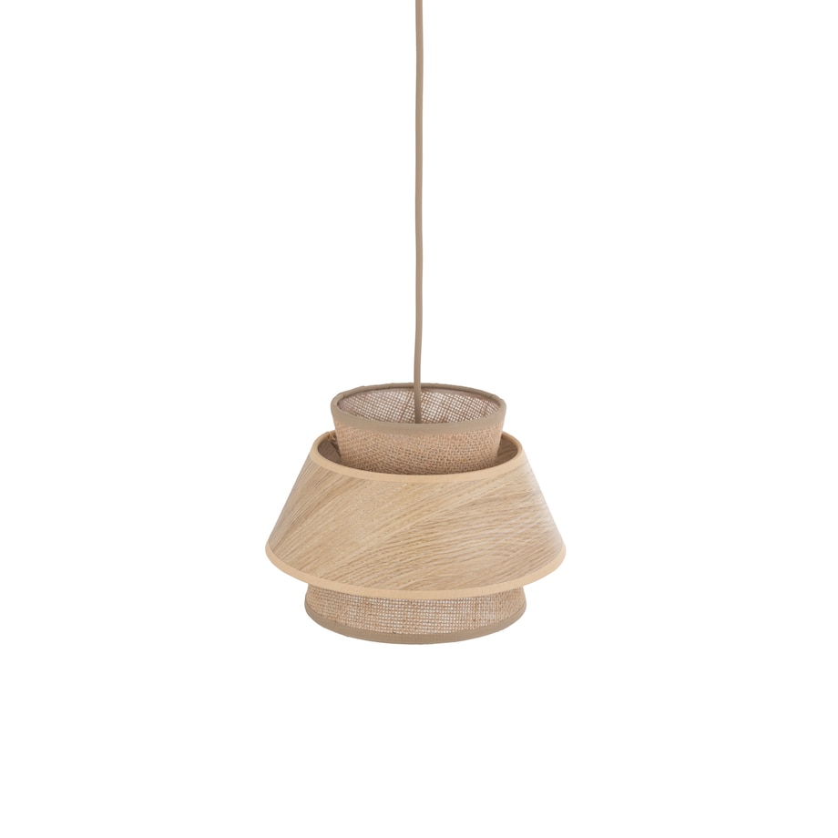 Lampa Wisząca Tk Lighting Kalum Len Fornir 1Xe27 Skandynawski, Boho, Japandi