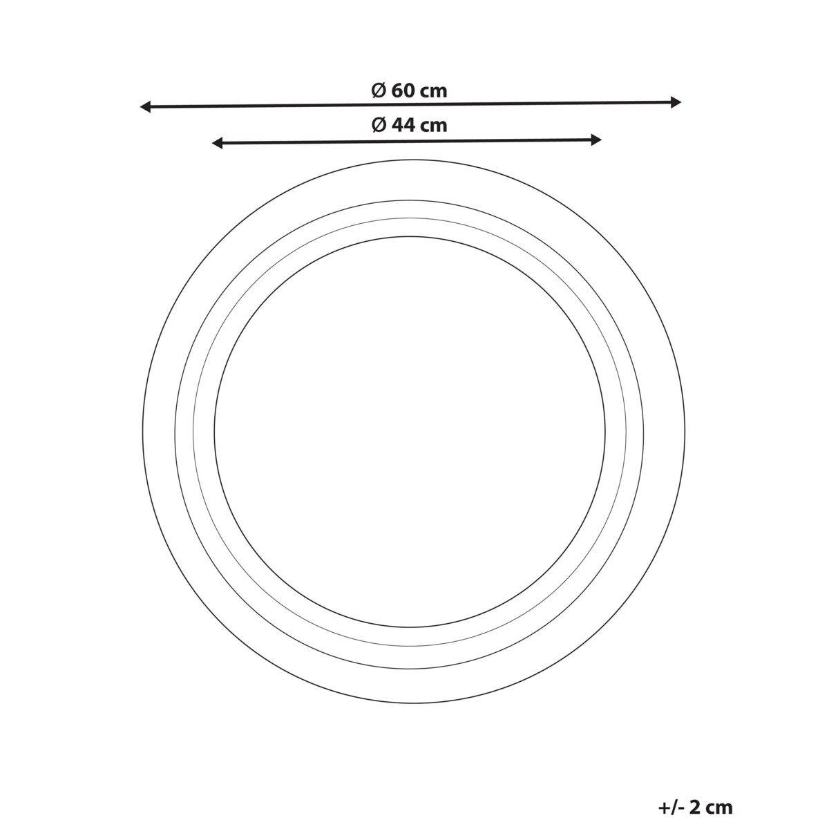 Lustro ścienne DELICIAS 60 cm 60 cm Złamana biel