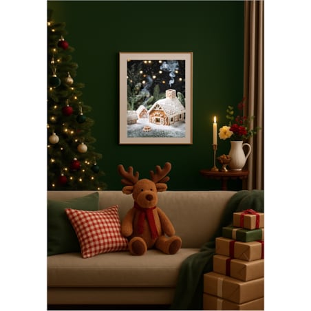 Poster Story, Plakat, Obraz - Świąteczna Chatka, wymiary 70 x 100 cm