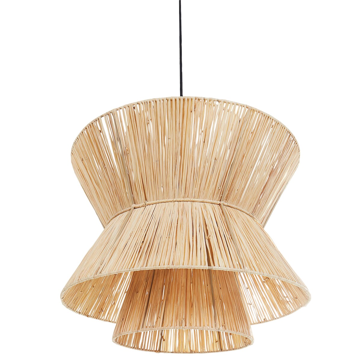 Lampa wisząca ze słomy naturalna TELAMBA