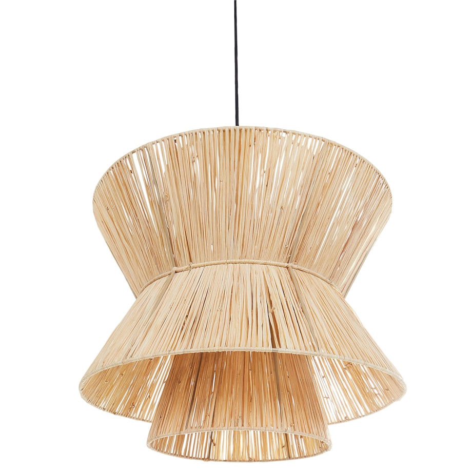 Lampa wisząca ze słomy naturalna TELAMBA