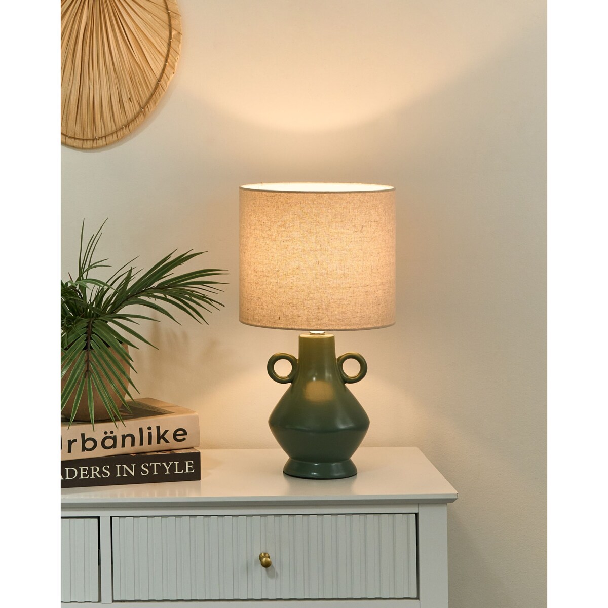 Lampa stołowa KERULEN Ceramika Zielony