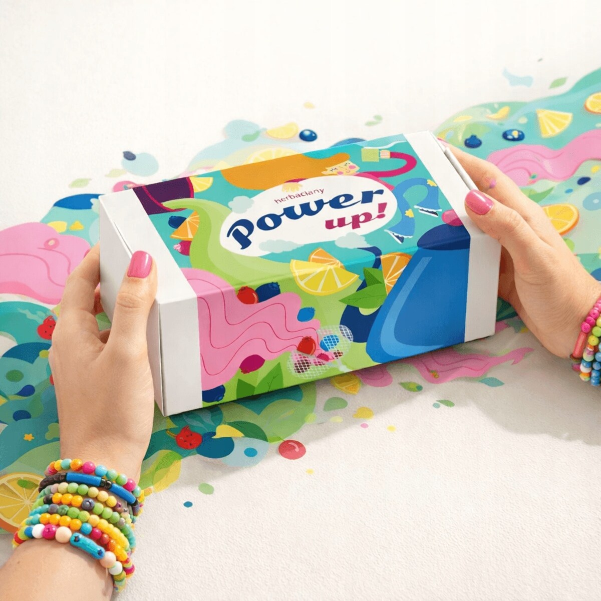 Box prezentowy upominkowy HERBACIANY POWER UP mix 20 różnych herbat sypanych na prezent upominek dla kobiety faceta mamy koleżanki żony babci niej