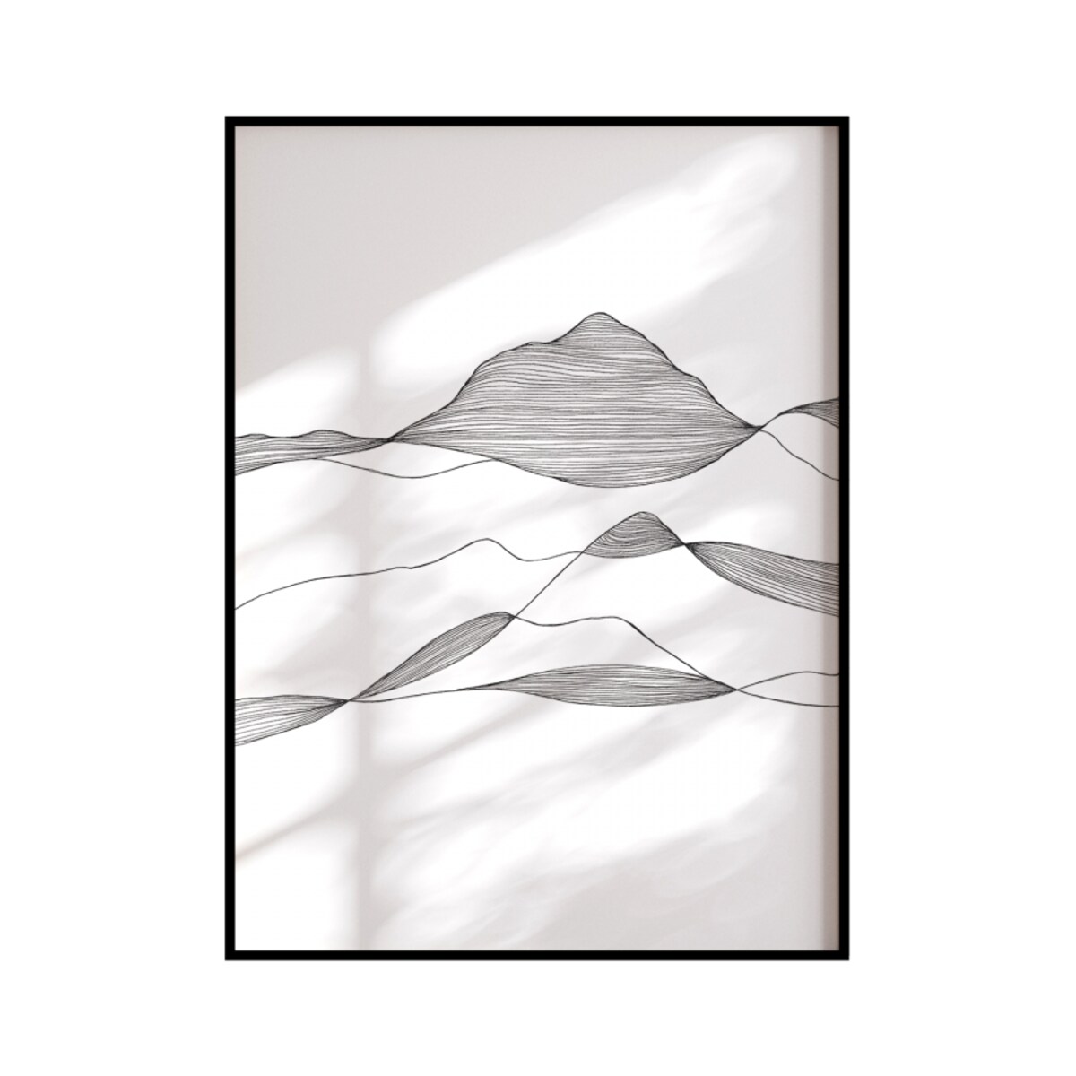 Plakat Fale czy góry rozmiar 50x70cm w ramie czarnej aluminiowej