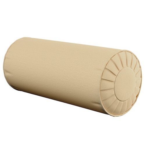 Poduszka wałek z zakładkami, waniliowy, Ø20 x 50 cm, Loneta