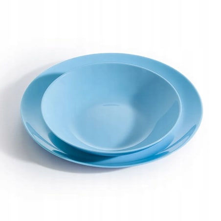 TALERZE OBIADOWE PŁYTKI duży na danie 6 x 25 cm LUMINARC diwali niebieski