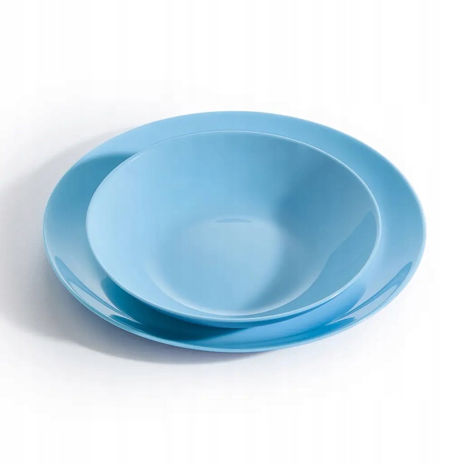 TALERZE OBIADOWE PŁYTKI duży na danie 6 x 25 cm LUMINARC diwali niebieski