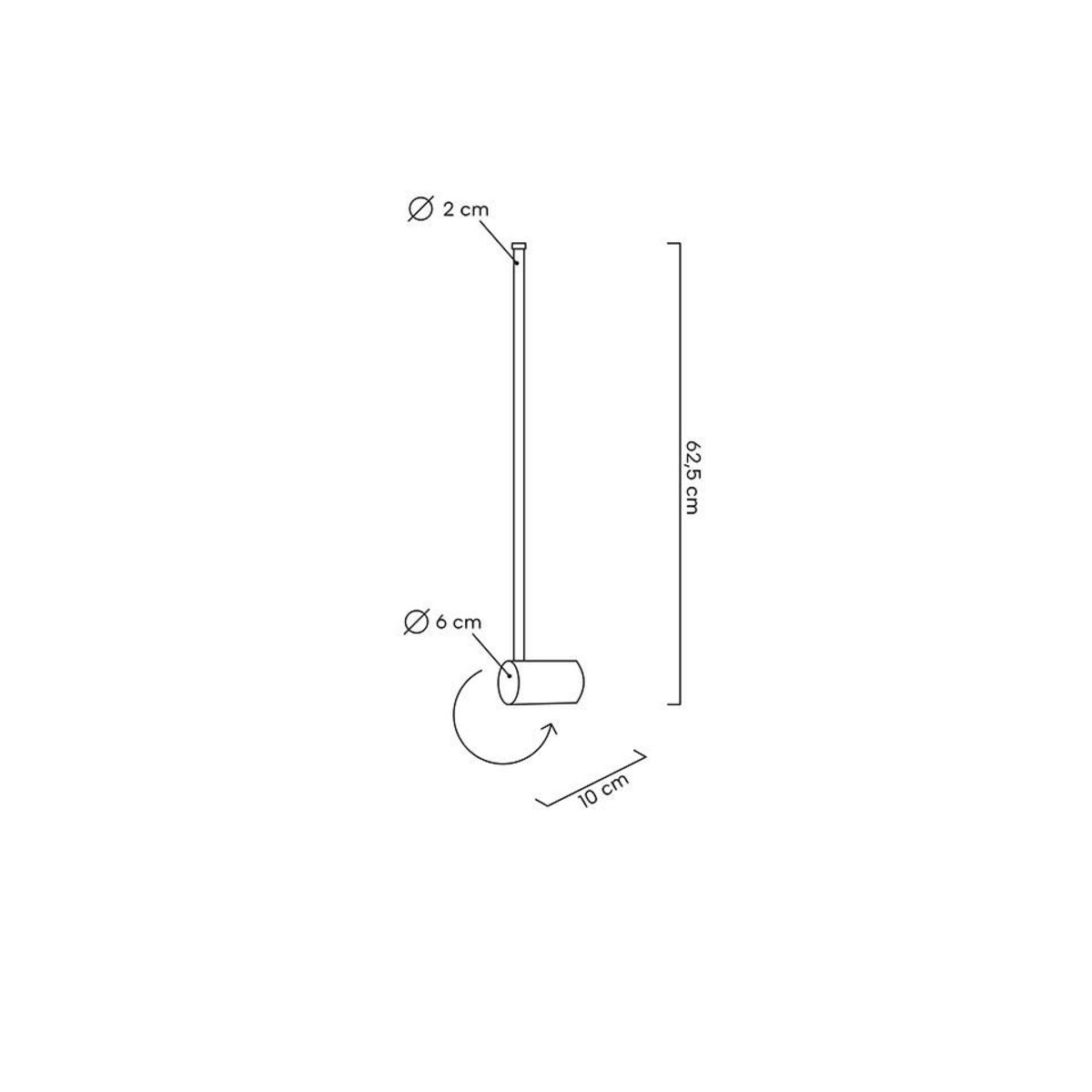Lampa ścienna OMBRE 60 złota