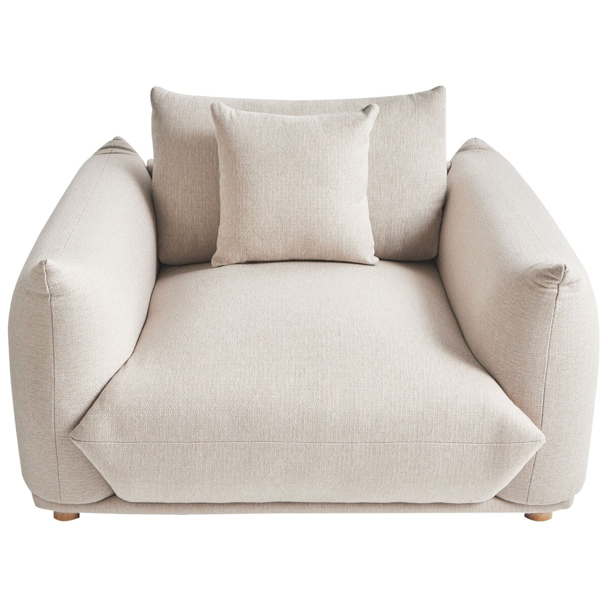 Zestaw wypoczynkowy 5-osobowy jasnobeżowy LUVOS