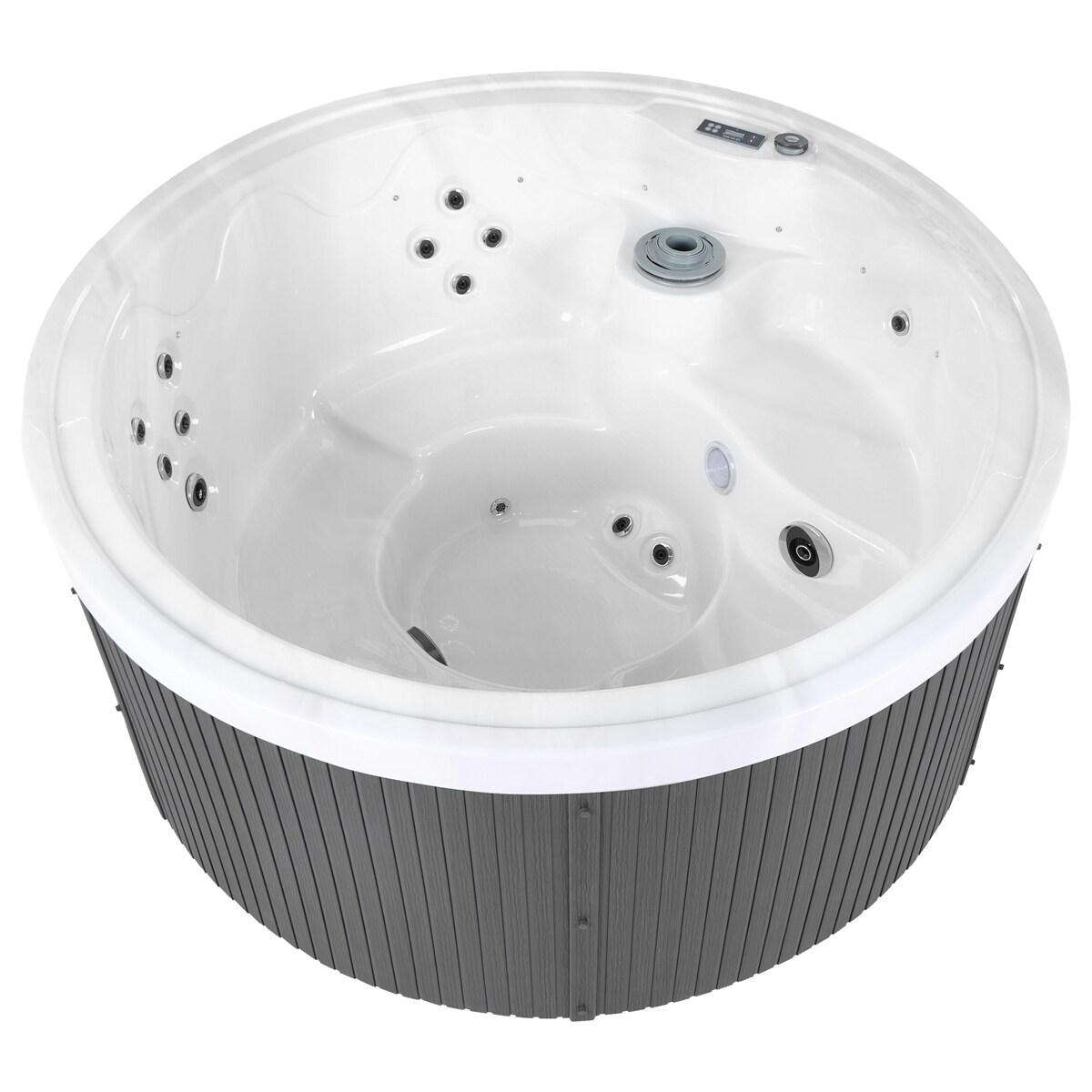 Wanna ogrodowa z hydromasażem LED MARFIL Ciemnoszary