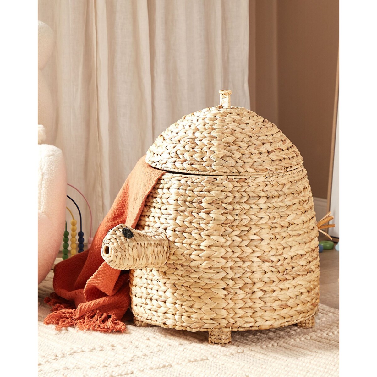 Kosz pleciony żółw z hiacyntu wodnego naturalny MONTAGU