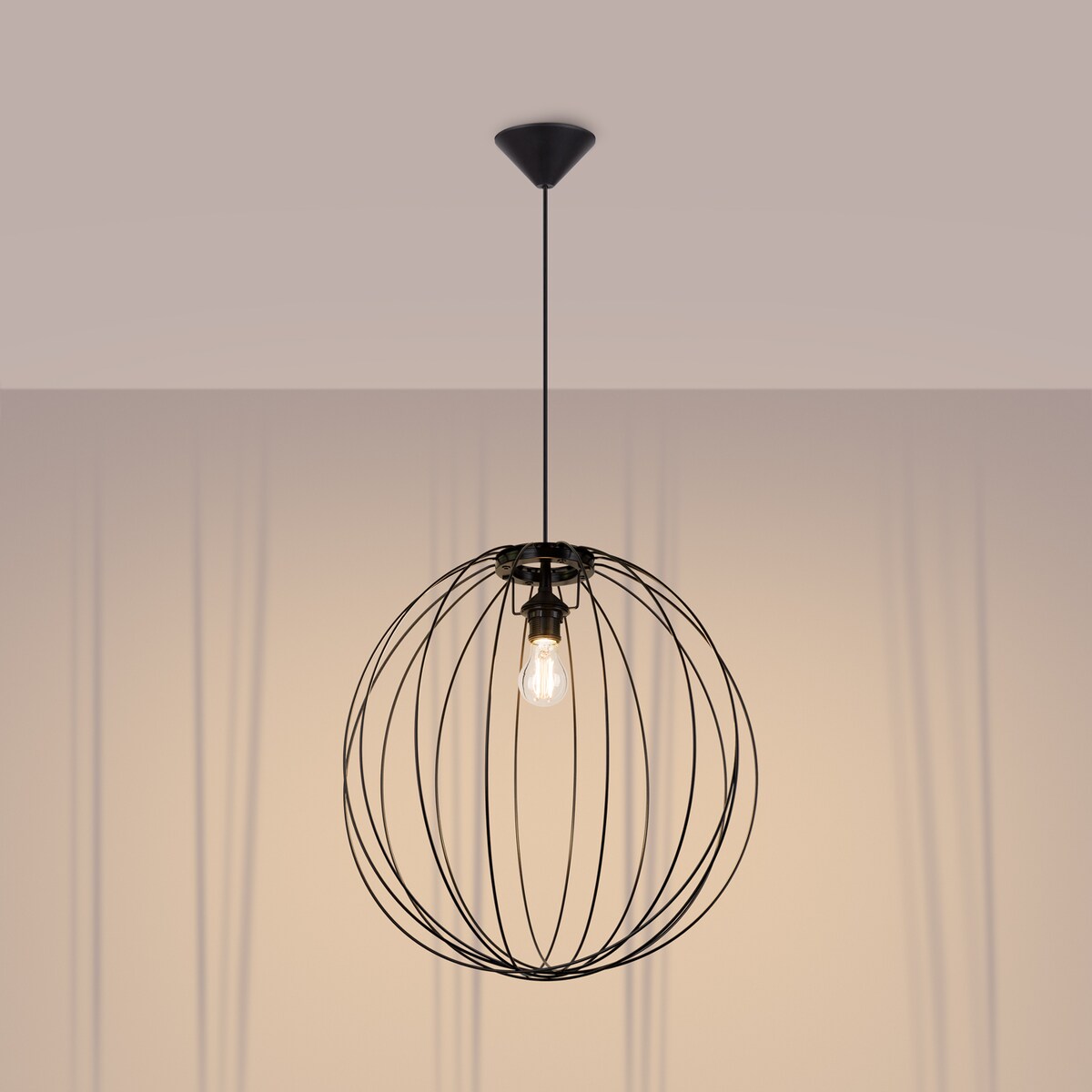 Lampa wisząca ZIRO czarna