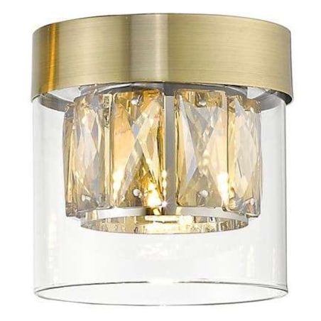 Plafon kryształowy glamour Gem C0389-01A-0FD2 Zumaline antyczny brąz przezroczysta