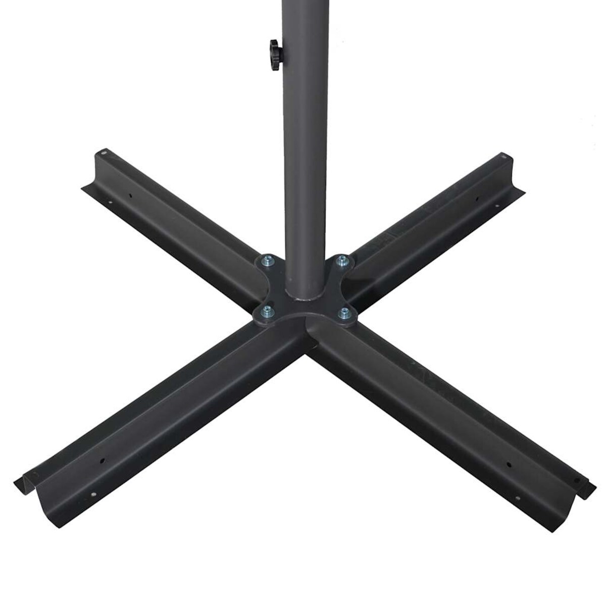 vidaXL Parasol ogrodowy na aluminiowym słupku, 600 cm, czarny