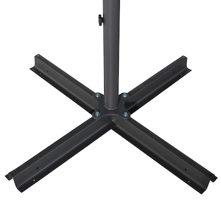 vidaXL Parasol ogrodowy na aluminiowym słupku, 600 cm, czarny
