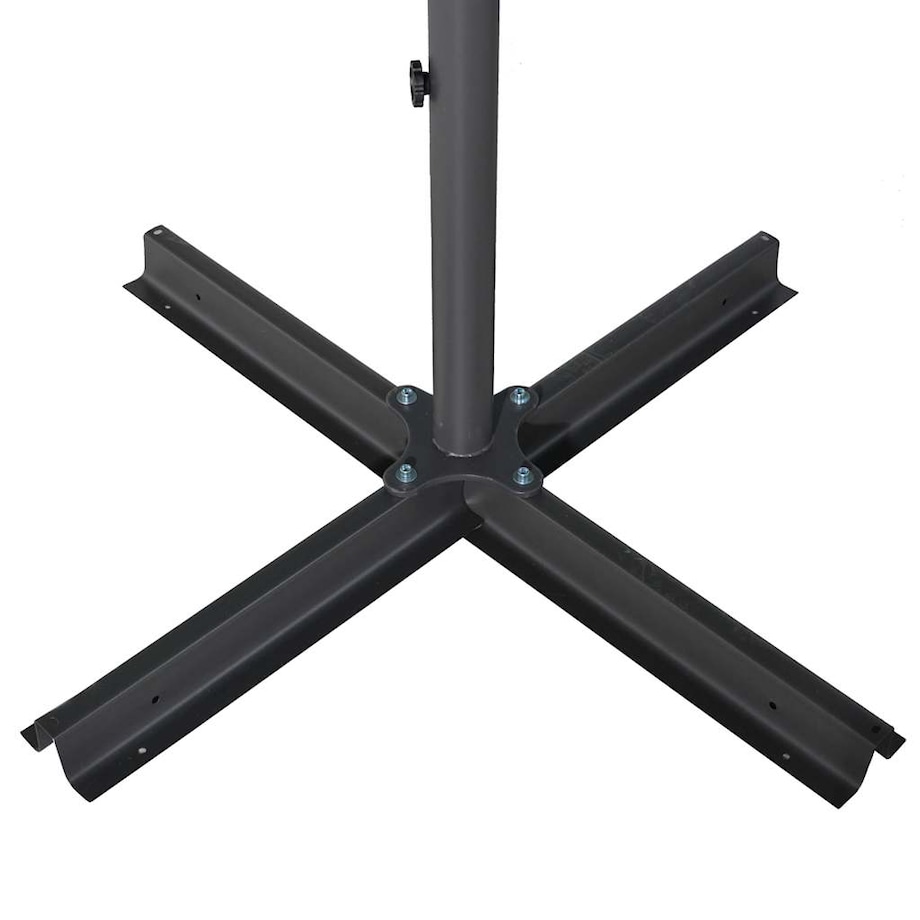 vidaXL Parasol ogrodowy na aluminiowym słupku, 600 cm, czarny