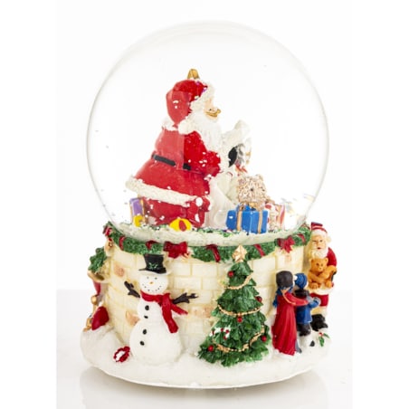 Kula śnieżna z Mikołajem i choinką 14,5x10,5x9,5 cm pozytywka