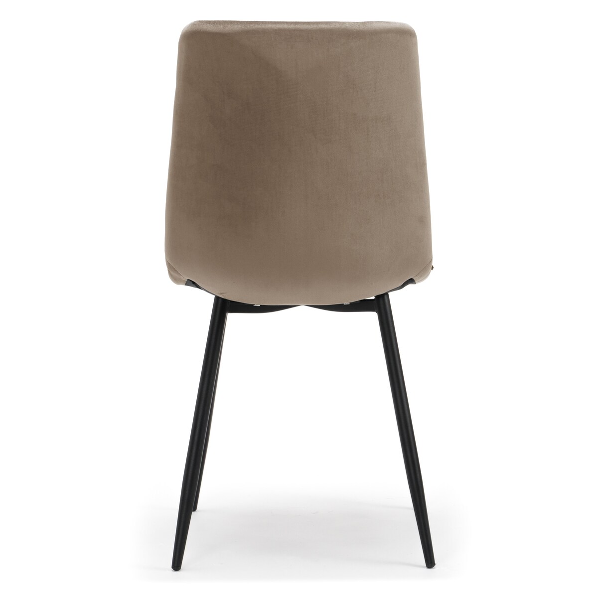 Krzesło tapicerowane pikowane welurowe do salonu jadalni PARMA ciemnobeżowa