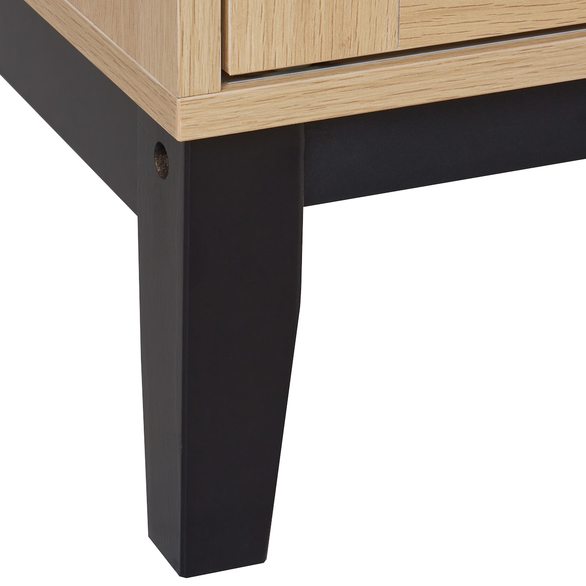 Witryna ze szklaną gablotą RUMSON 80 cm Jasnobrązowy