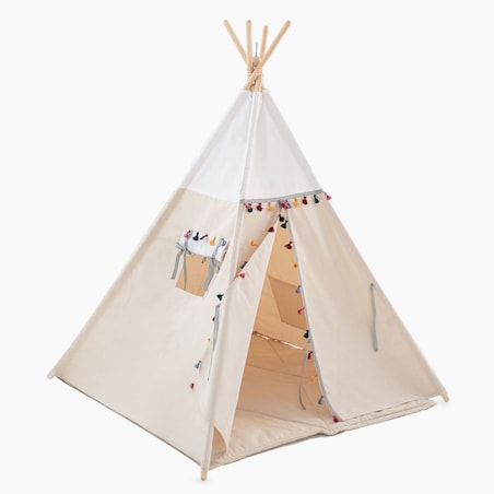 Biały namiot tipi Boho White - 4 elementy