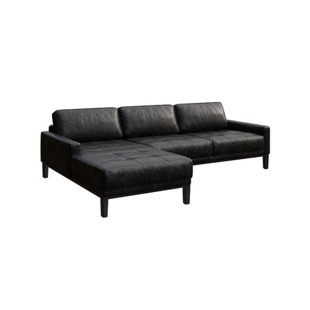 Sofa narożna Musso - czarna vintage