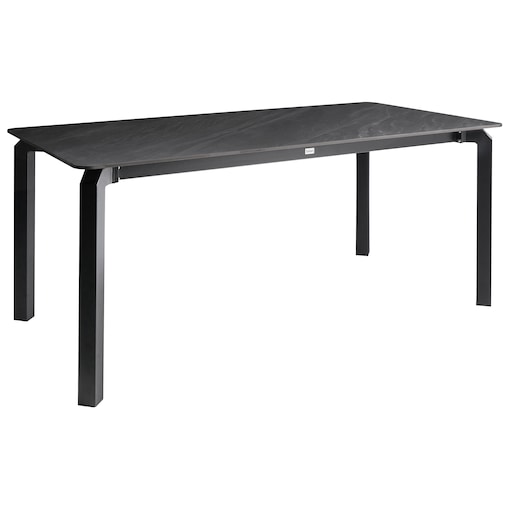 Stół ogrodowy FELETTO 180 cm 90 cm Kamień Czarny marmur