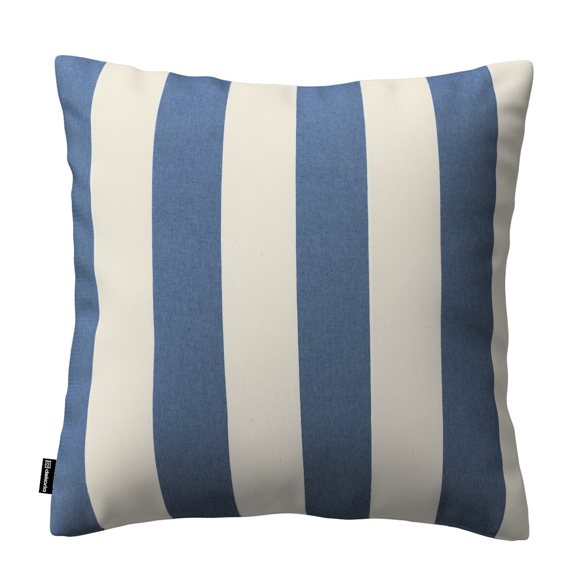 Poszewka Kinga na poduszkę 43x43 niebiesko-białe pionowe pasy (5,5cm)