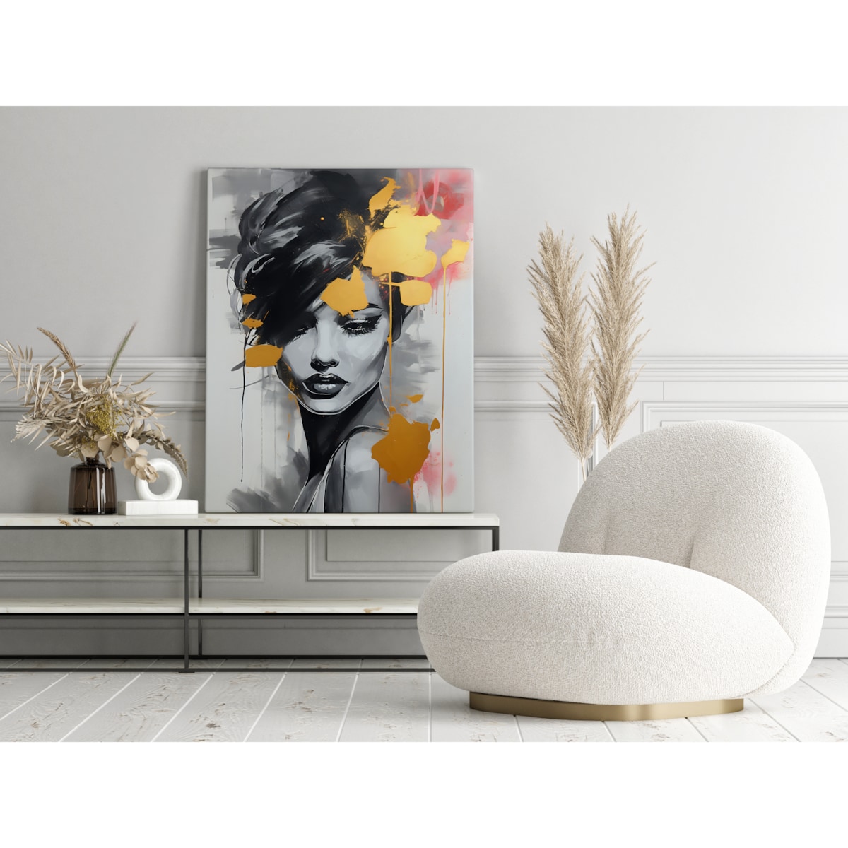 Obraz Elegancki PORTRET Kobiety Na Płótnie 80x120cm