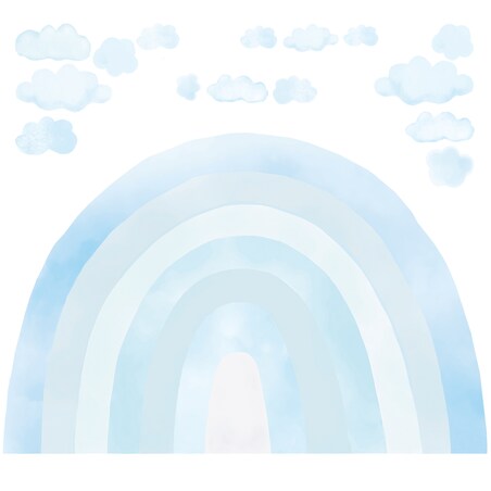 Naklejka na ścianę Tęcza niebieska xxl