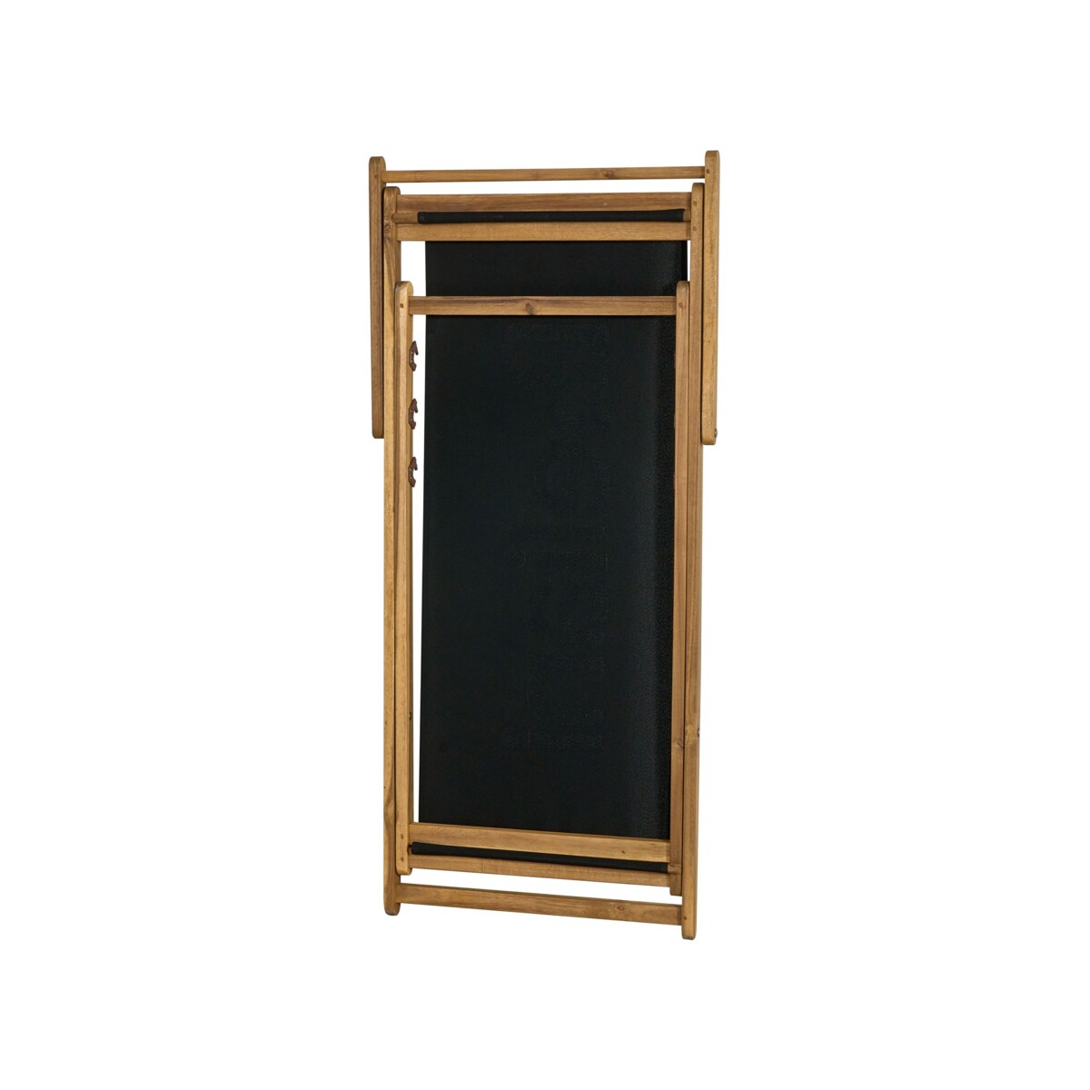 Leżak Drewno akacjowe Czarny ANZIO