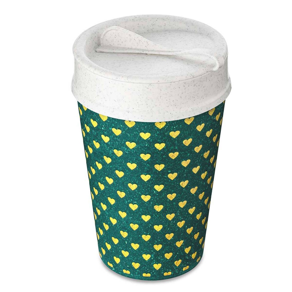 Kubek na kawę na wynos ISO TO GO, 400 ml, wzór geometryczny, KOZIOL