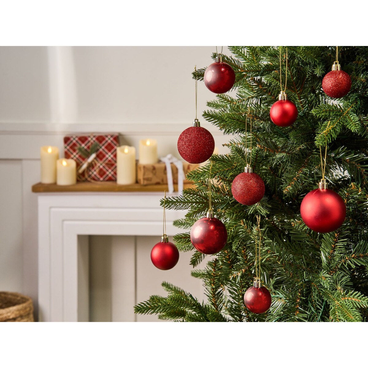 Zestaw 60 bombek TYIN Czerwony