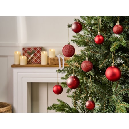 Zestaw 60 bombek TYIN Czerwony