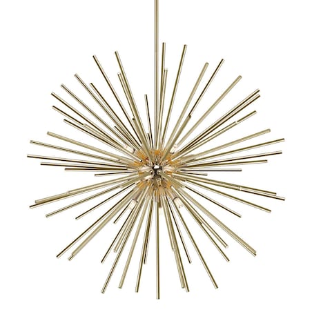 LAMPA wisząca URCHIN P0491-09C-F7DY Zumaline metalowa OPRAWA designerska gwiazda sople ZWIS złoty