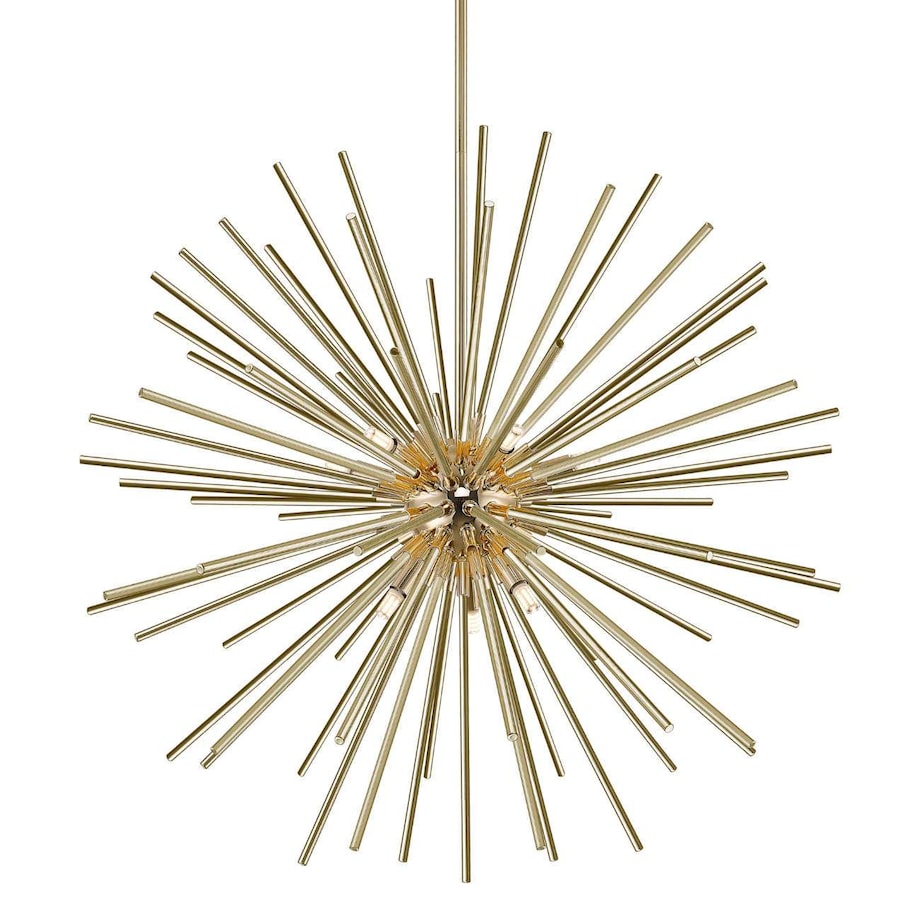 LAMPA wisząca URCHIN P0491-09C-F7DY Zumaline metalowa OPRAWA designerska gwiazda sople ZWIS złoty