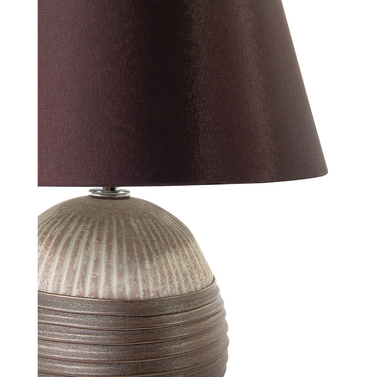 Lampka nocna porcelanowa brązowa SADO