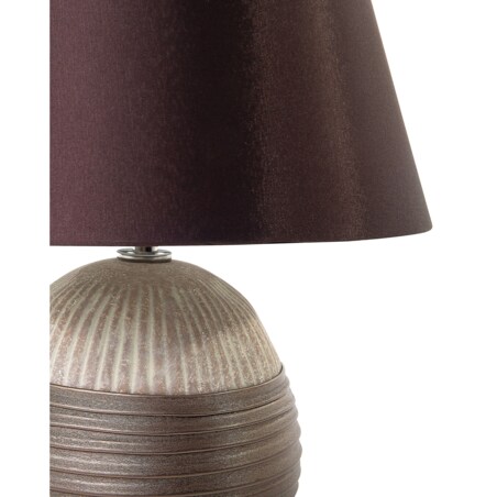 Lampka nocna porcelanowa brązowa SADO