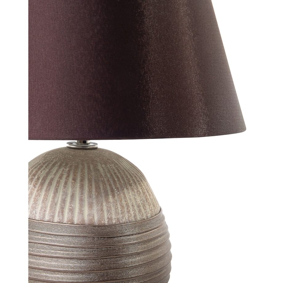 Lampka nocna porcelanowa brązowa SADO