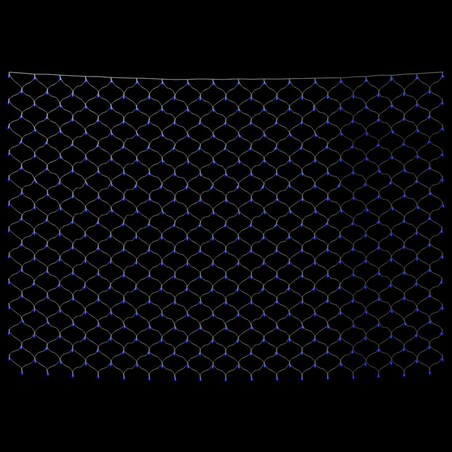 vidaXL Siatka lampek, niebieskie światło, 3x3 m, 306 LED