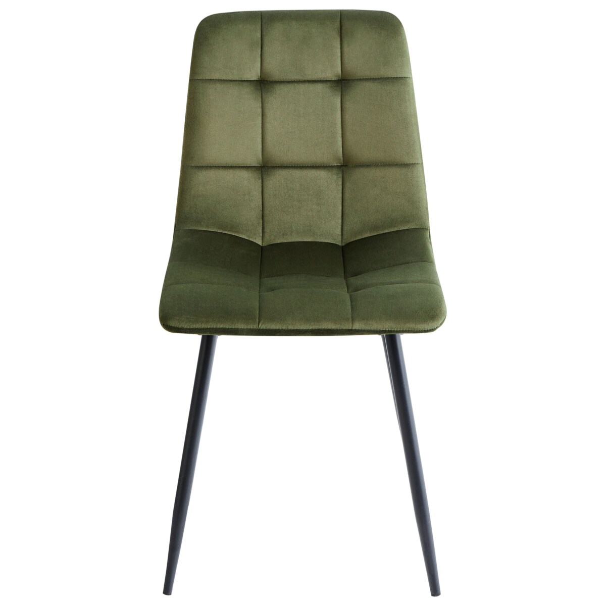 Zestaw 4 krzeseł do jadalni POWELL Welur Oliwkowy