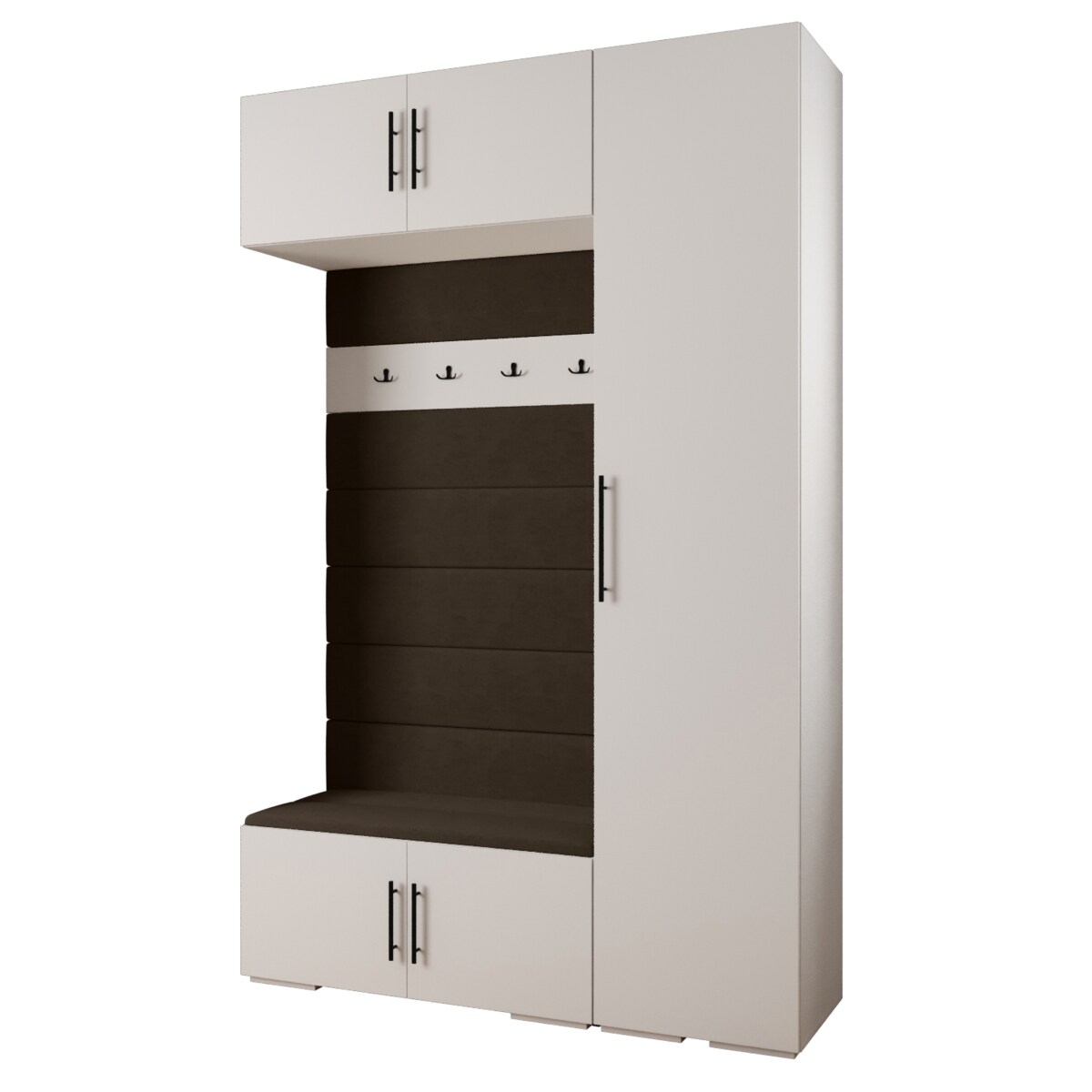 Garderoba do przedpokoju INOVA 3 Z19 biały+czarny+manila04