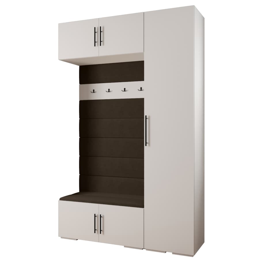 Garderoba do przedpokoju INOVA 3 Z19 biały+czarny+manila04