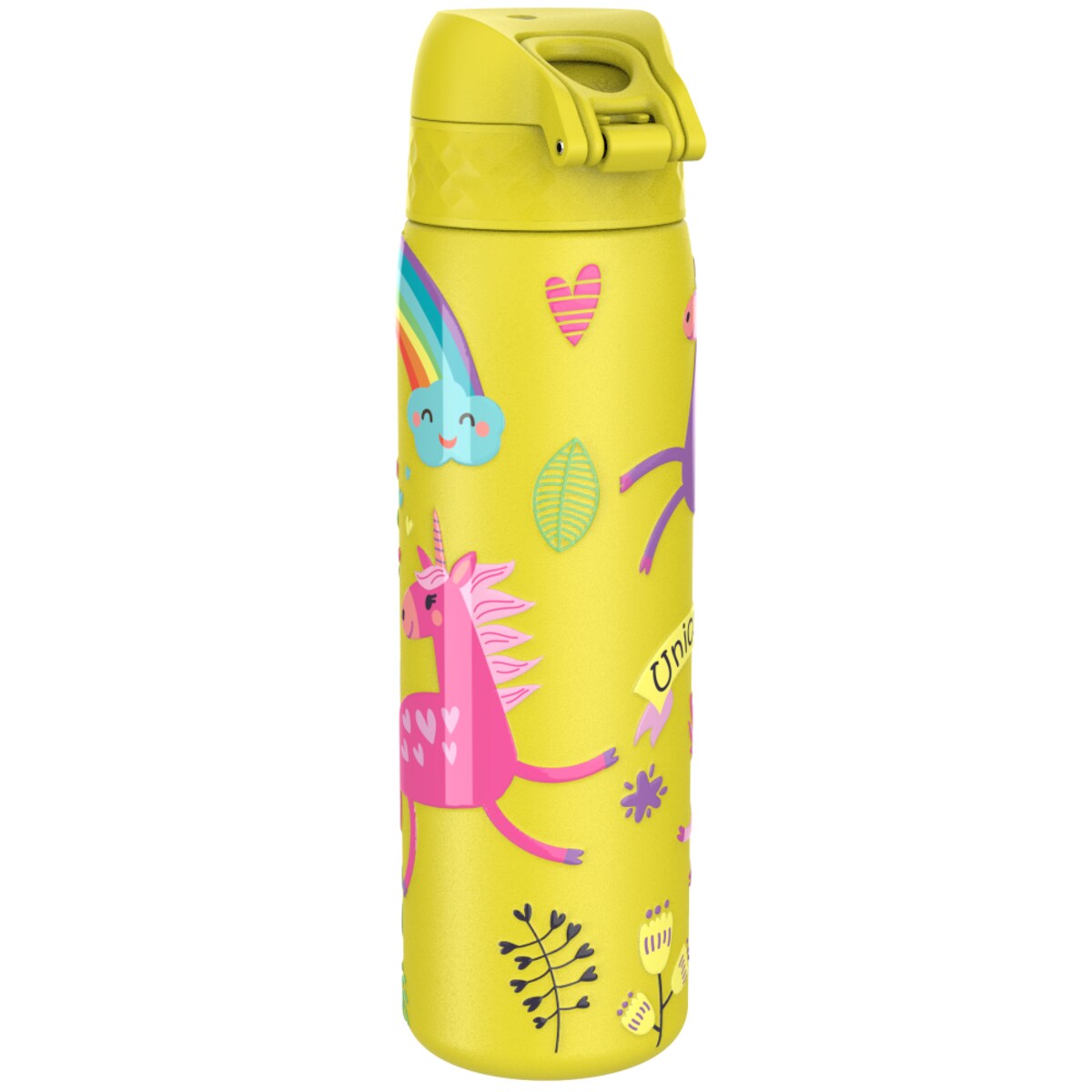 Butelka ION8 Single Wall I8SS600PYUNIC Unicorns (Yellow)