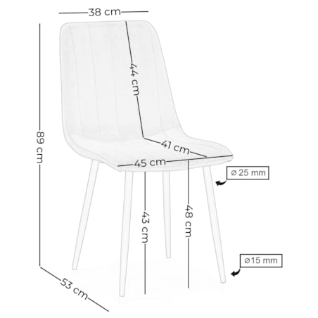 Krzesło tapicerowane do salonu jadalni GELA czarny welur