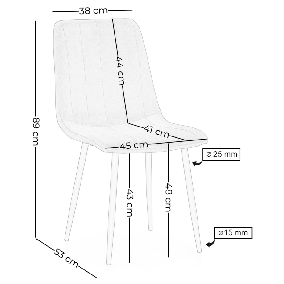 Krzesło tapicerowane do salonu jadalni GELA czarny welur