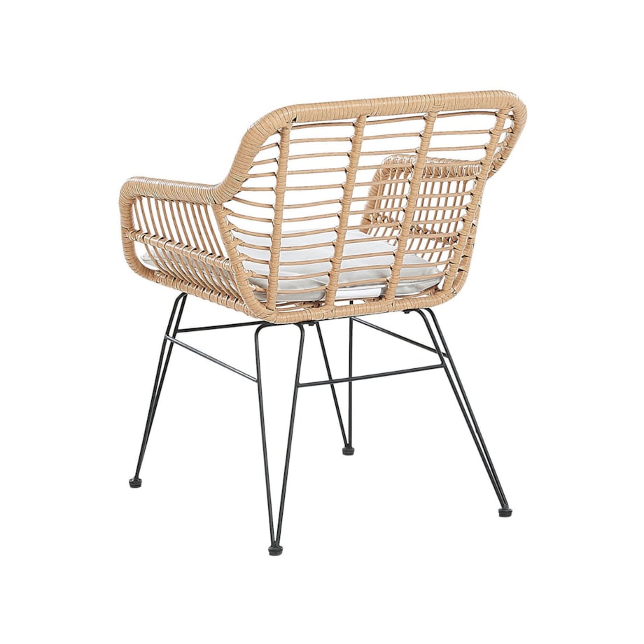 Zestaw mebli balkonowych z poduszkami TRESTINA Technorattan Jasnobrązowy