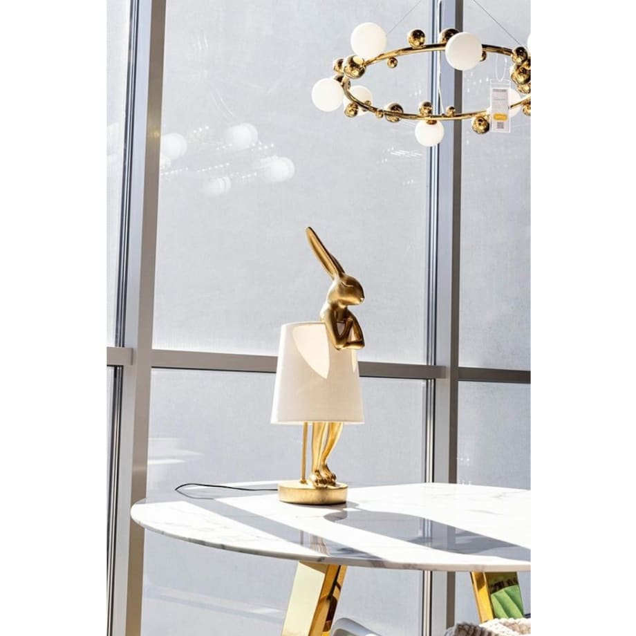 Biurkowa lampka stołowa Rabbit Kare 61598 złota biała